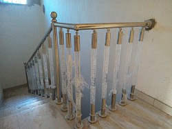silver crystals railing 