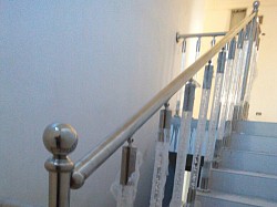 silver crystals railing