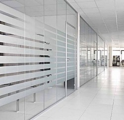 Glass office compartment